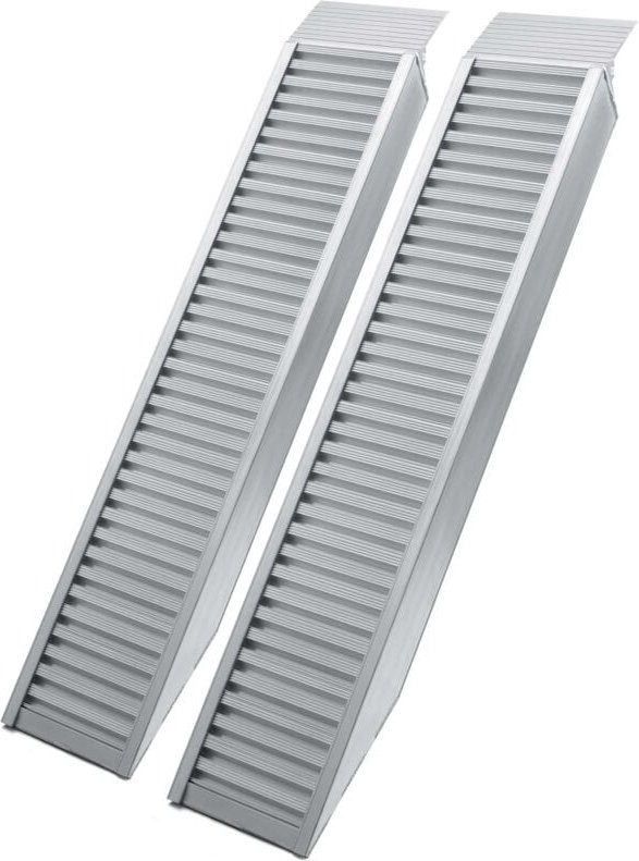 Wiltec 2x Auffahrrampe 161 cm 4050 kg für Motorrad ATV Quad, Aluminium Auffahrschiene, Verladerampe rutschsicher