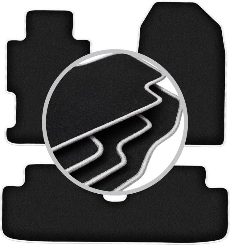 CARLUX-SILVER Autofußmatten für: Honda Civic VII 3-Türer Schrägheck, Coupé (2001-2005)