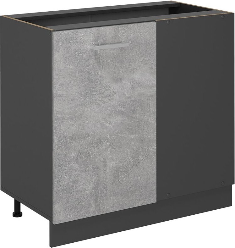 Thumbnail - Vicco - Eckunterschrank R-Line, Beton, 86 cm ohne Arbeitsplatte