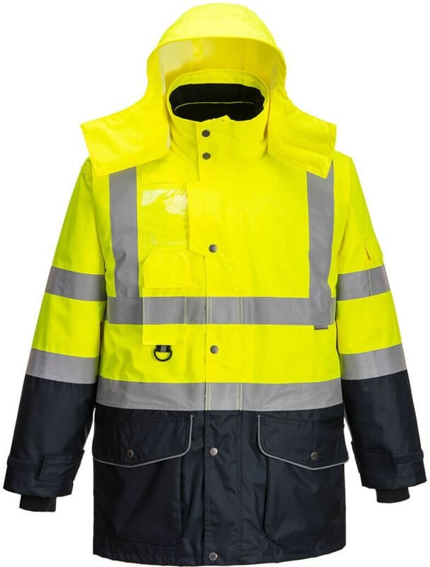 Portwest Warnschutzjacke 7-in-1 Kontrast Verkehrsjacke -40°C Gelb 4XL