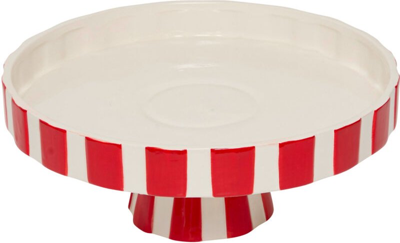 Präsentationsplatte D.27cm Keramik rot und weiß - Feeric lights & christmas