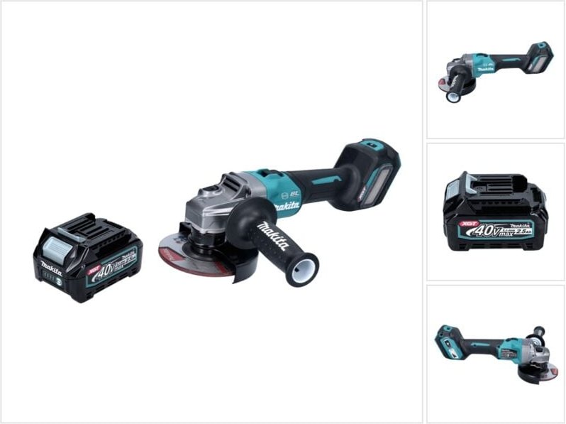 Makita GA 023 GD1 Akku Winkelschleifer 40 V max. 125 mm Brushless XGT + 1x Akku 2,5 Ah - ohne Ladegerät