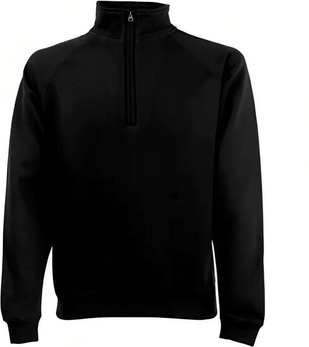 Sweatshirt mit Reißverschlusskragen, schwarz, Größe m