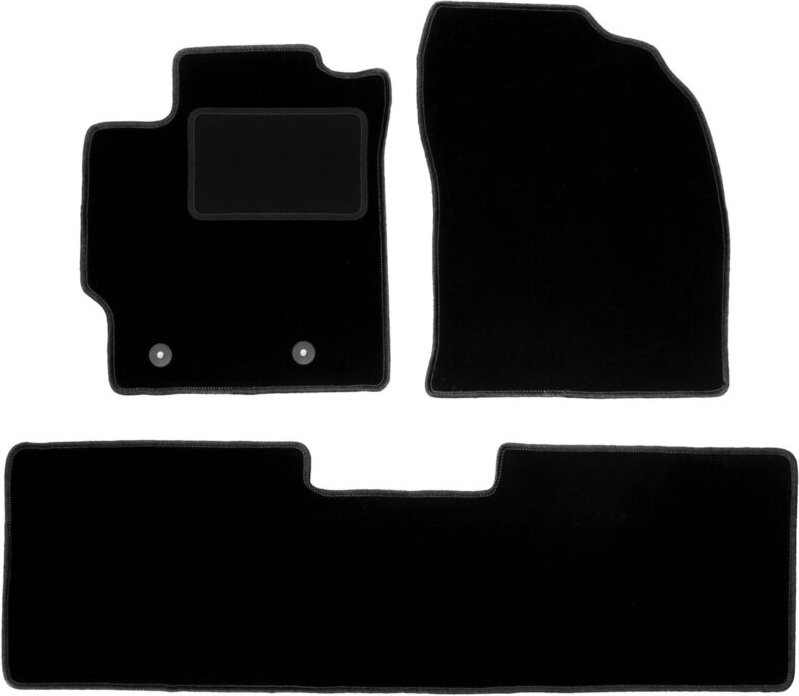 Schwarze Veloursmatten für: Toyota Corolla E16 Limousine, Schrägheck (2013-2019)