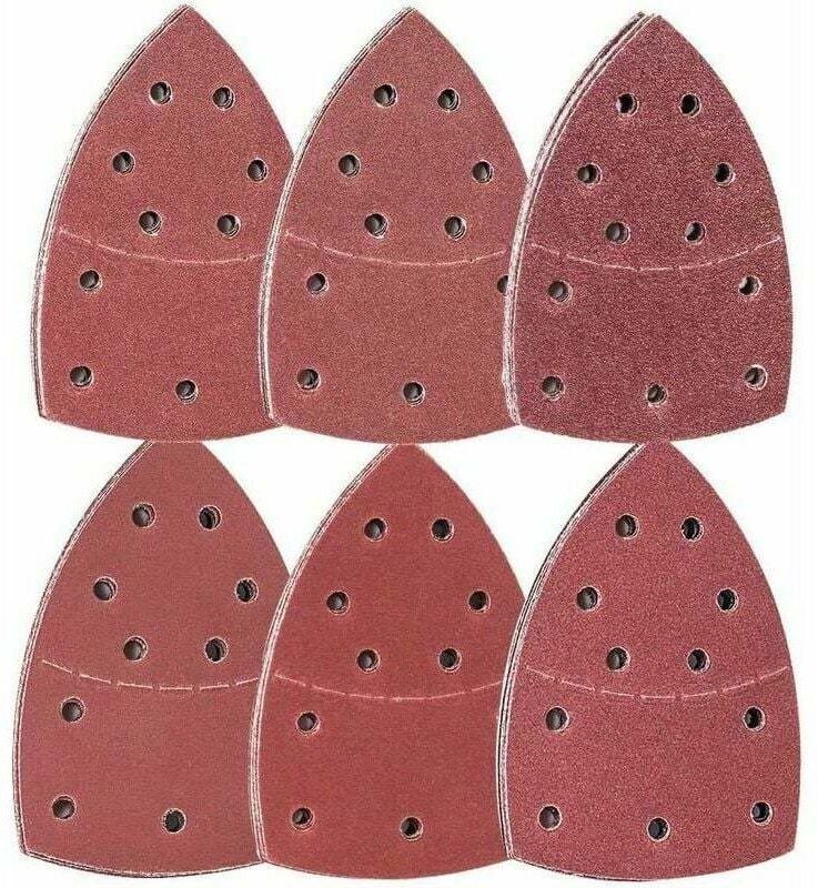 72 Stück Schleifblätter Dreieck Delta Schleifpapier, 105 x 152 mm, (je 12 x 40/60/80/120/180/240 Körnung), für Multifunk...