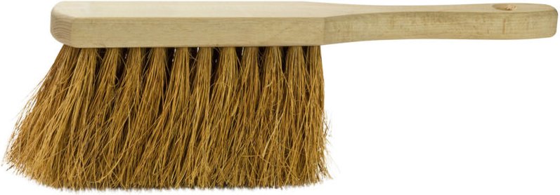 Handfeger Kokos, mit Bart 4 Reihig,30 cm Unlackiert