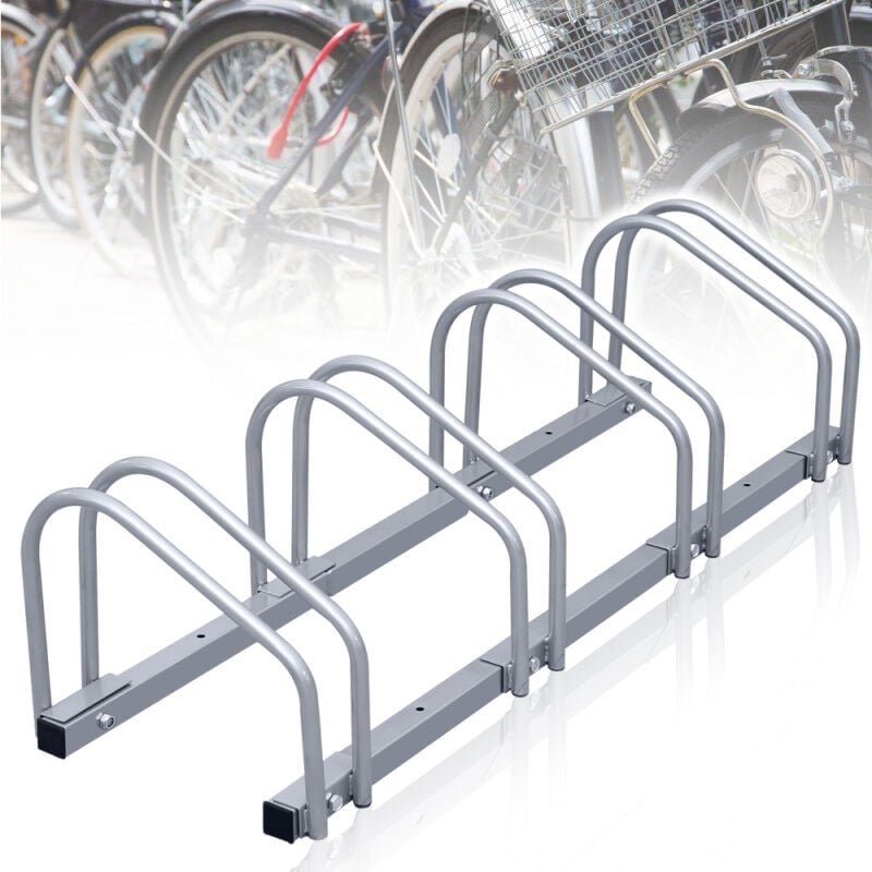 Thumbnail - Fahrradständer für 2-6 FahrräderReifenbreite Mehrfachständer Aufstellständer Fahrrad Ständer, Variante:4 Fahrräder