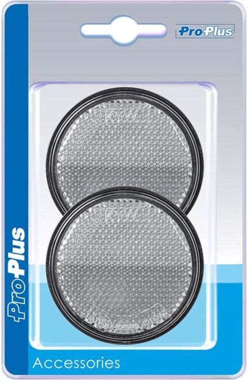 Reflektor wei 60mm mit bolzen 5mm im blister