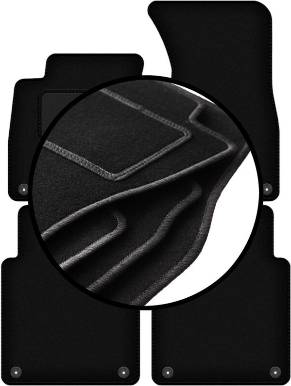 Komplettset Veloursmatten für: Audi A8 D3 Lang (2002-2009)