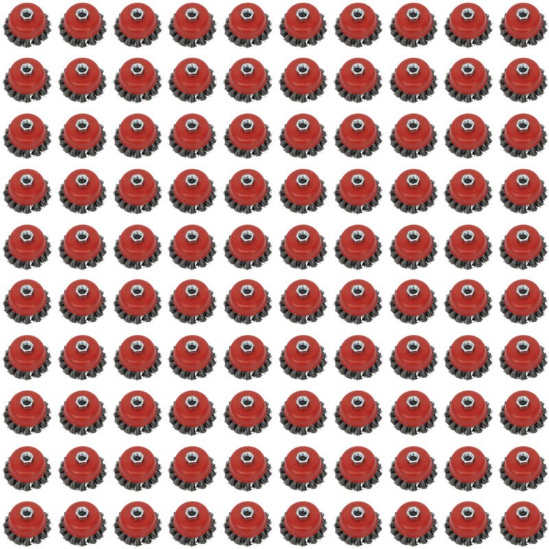 100 Stück Drahtbürste für Winkelschleifer, Bohrmaschine, konische Winkelschleiferbürste mit M14-Gewinde, Schleifbürste, ...