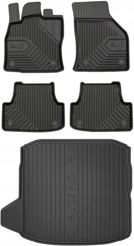 SET 77 Gummimatten und Fußmatten AUDI A3 8V LIMOUSINE 2012-2019