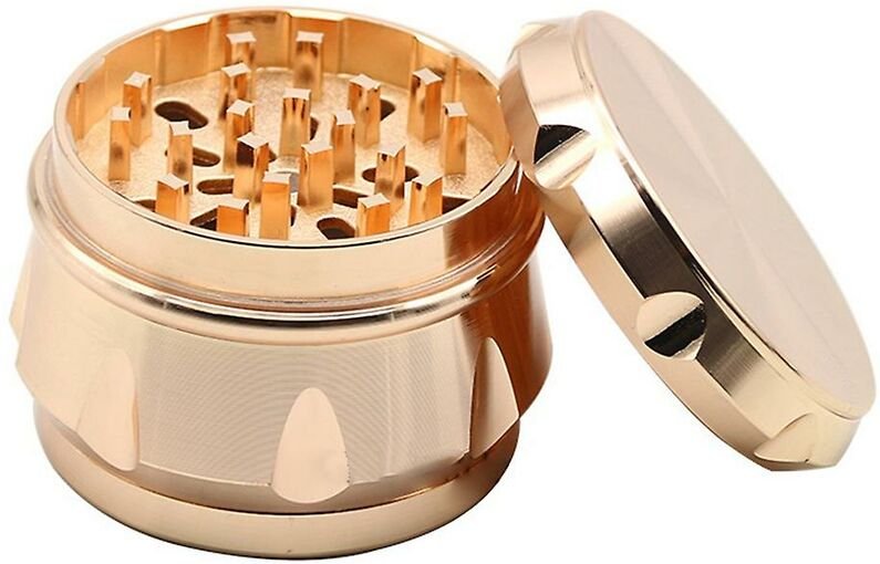 Gewürzmühle, 4-lagiges Mahlwerk, 6,3 cm, Gewürzmühle, Lebensmittel-Zinklegierungsmahlung (Gold)