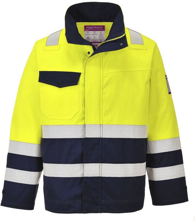 Hi-Vis Jacke MODAFLAME Gelb/Marine 2XL