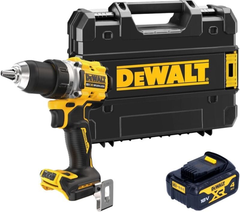 DeWalt DCD 800 NT Akku Bohrschrauber 18 V 90 Nm Brushless + 1x Akku 4,0 Ah + TSTAK - ohne Ladegerät