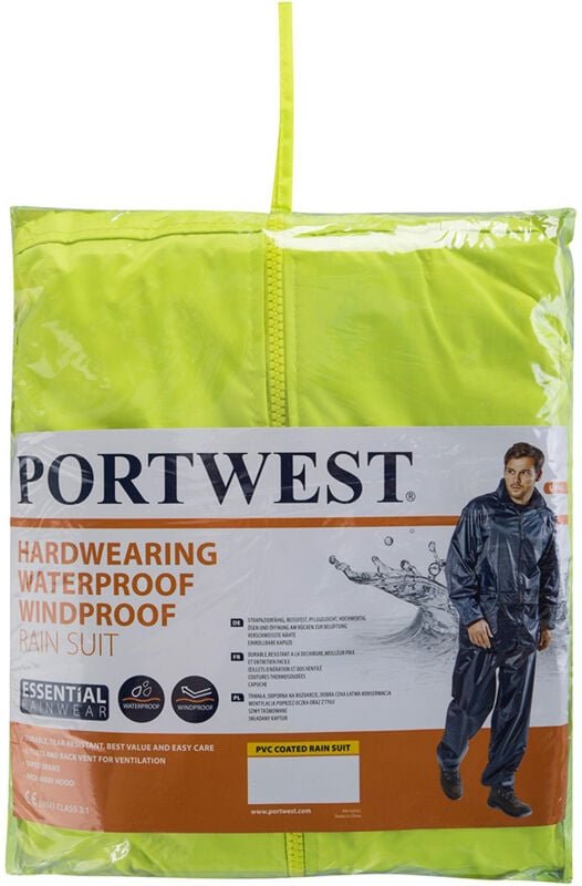 Regenbekleidung (Jacke + Hose) Gelb S