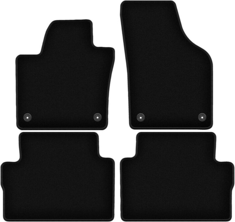 BASIC schwarze Veloursmatten für: Volkswagen Sharan II Minivan (2010-)