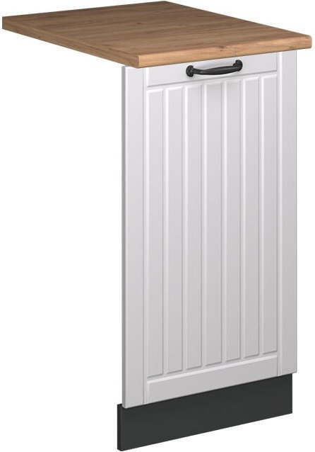 Vicco - Geschirrspülblende Fame-Line, Weiß Landhaus, 45 cm , ap Eiche