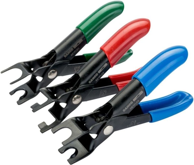Bahco Zangen zum Abklemmen der Kraftstoffleitung, blauer Griff, 10 mm
