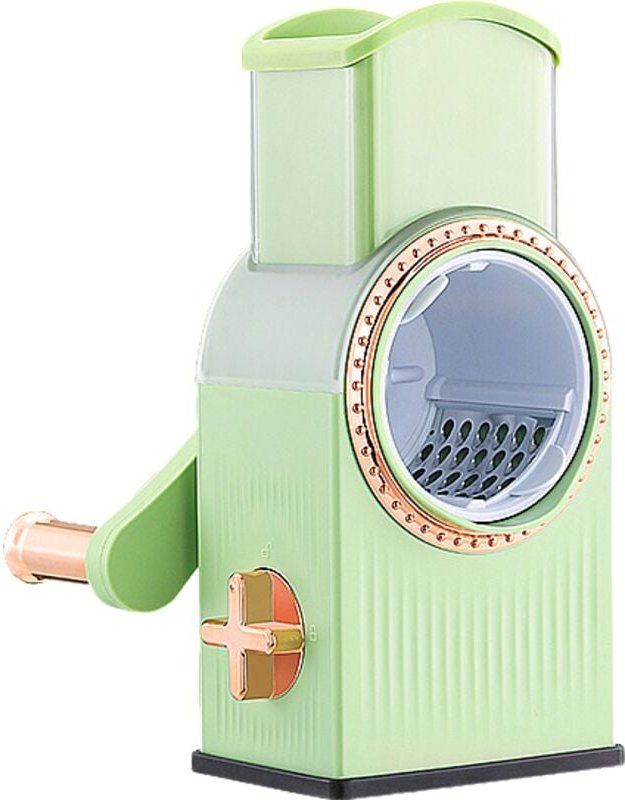 Käsereibe mit Handkurbel – Trommelreibe mit abnehmbarem Trommelmesser – manueller Gemüsehobel – professionelle Küchenrei...