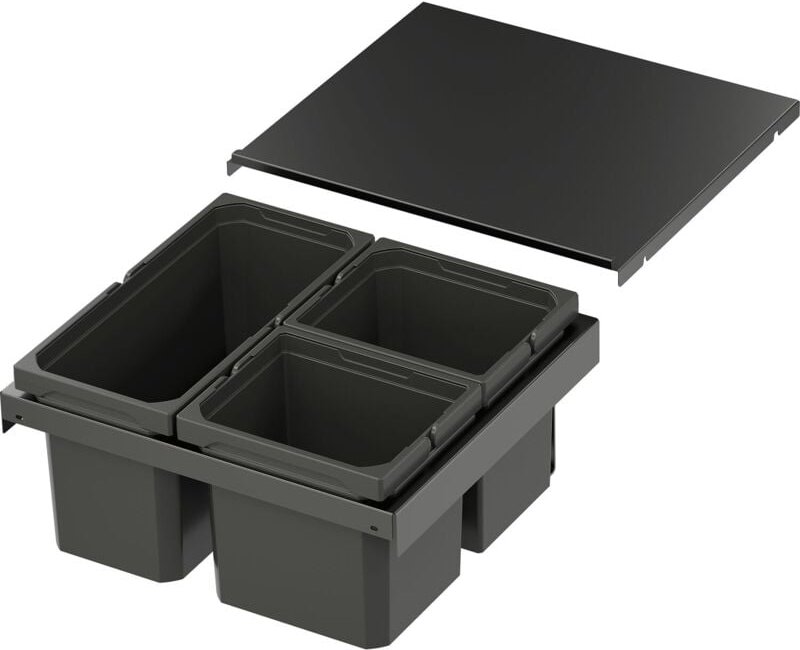 Vauth-sagel - vs envi Flex XS-216 Abfalltrennsystem kb 500 mm 2 x 6/1 x 10 Liter Lava