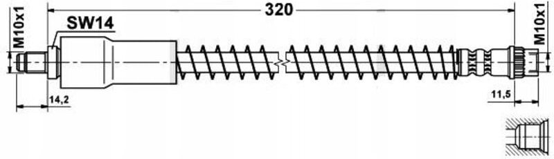 Bremsschlauch OEM: 8200598196 Renault Twingo 2 Clio 2 vorne