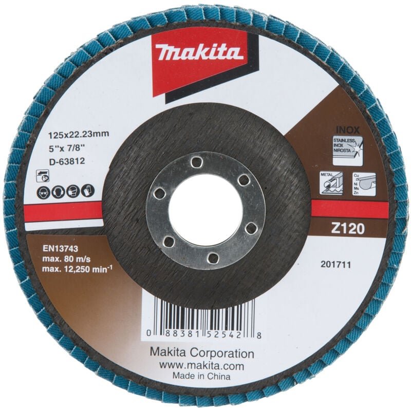 Fächerschleifscheibe 125 mm Z120 - D-63812 - Makita