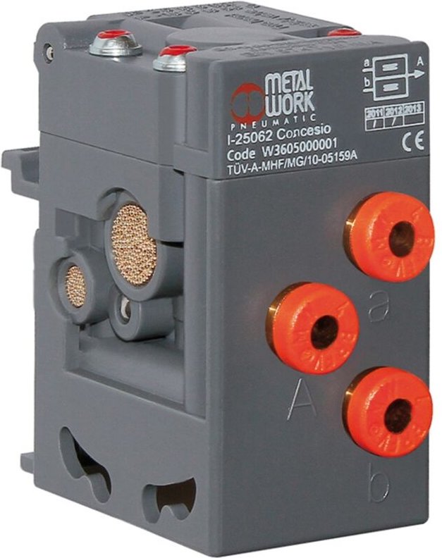 Zweihand Sicherheitsventil, ohne Konsole, Anschluss Schlauch 4 mm - Riegler