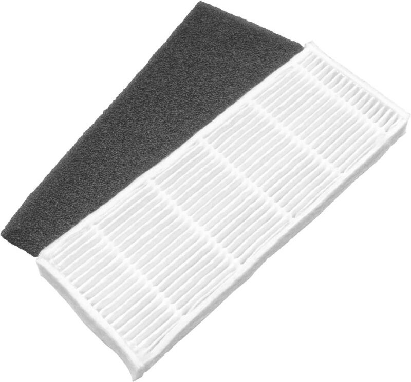 Feinfilter kompatibel mit Ecovacs Deebot dm 82, dm 82e, M82, M82e Staubsauger-Roboter - Luftfilter, Schwarz, Weiß - Vhbw