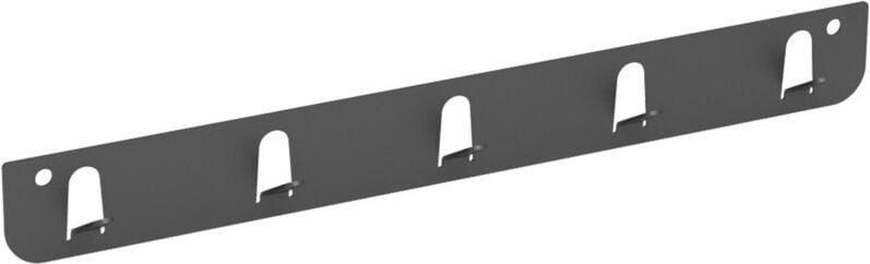 Kesseböhmer K-Line side Türregal, Hakenleiste mit 5 Haken, Wandmontage (350 x 1,5 x 40 mm, anthrazit) von sotech