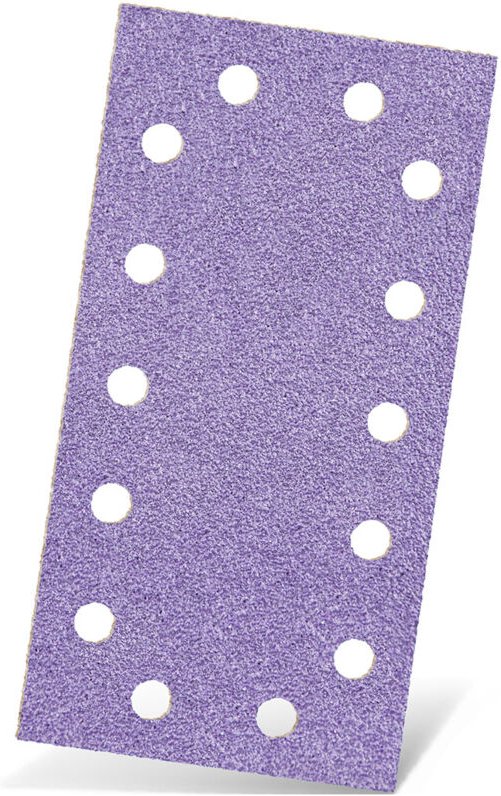 Purple hd Klett-Schleifblätter, 230 x 115 mm, 14-Loch, f. Schwingschleifer, Keramik-Mix (50 Stk.) K320 - Menzer