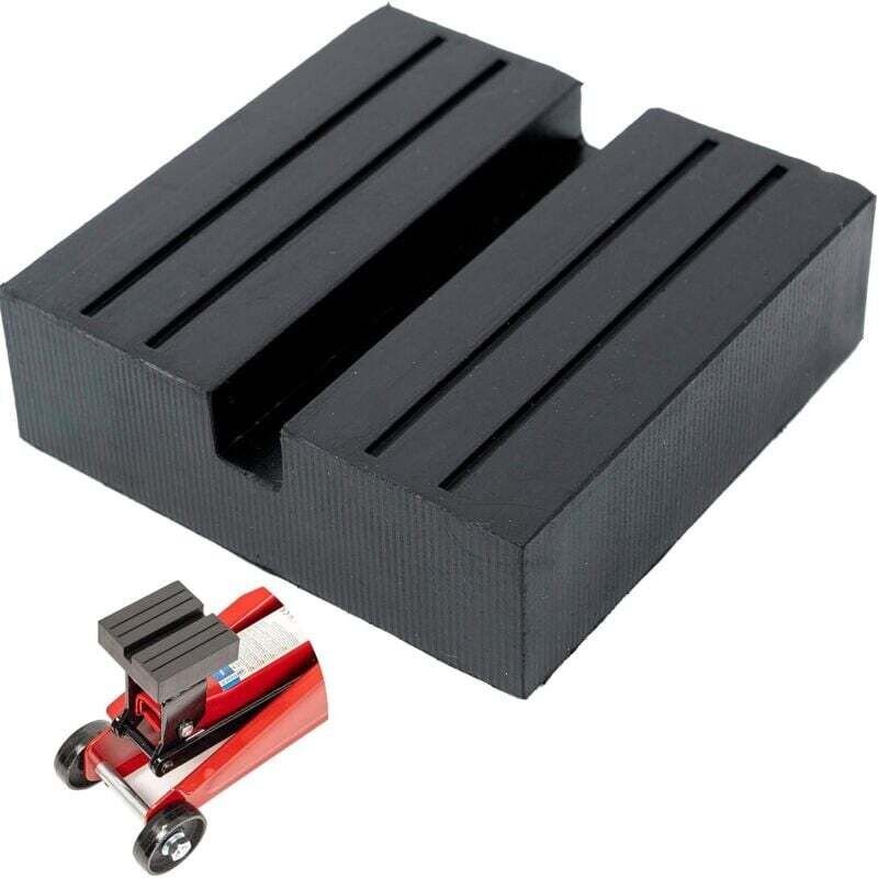 Thumbnail - Universal-Wagenheberunterlage aus Gummi, 75x75x25 mm Wagenheberunterlage mit U-förmiger Aussparung, für alle Autos bis 3...