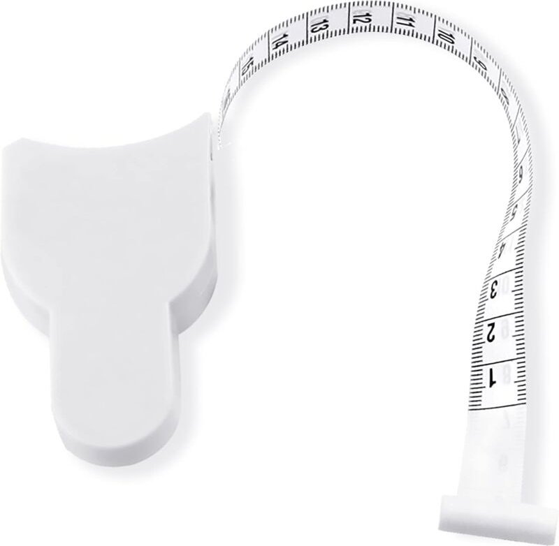 Crediri Weiches Maßband, 2er-Pack einziehbare Maßbänder für den Körper (Y-Form, weiß)