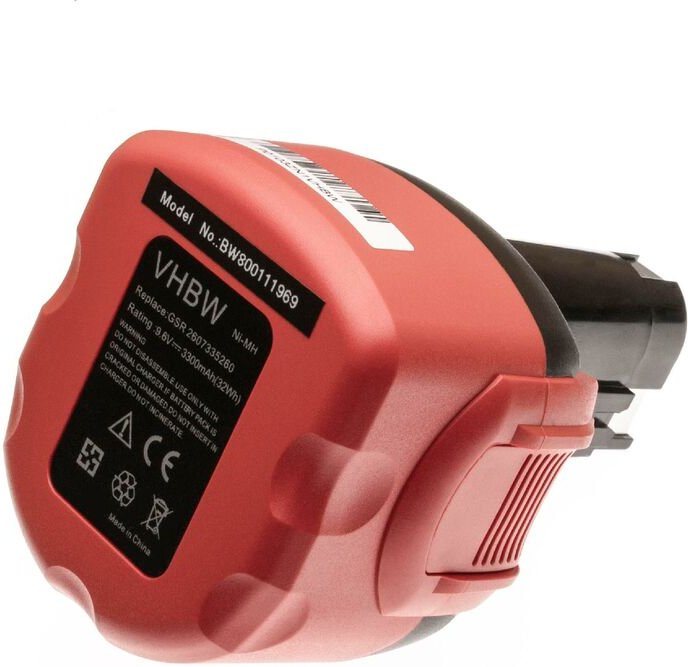 Vhbw - 1x Akku Ersatz für Bosch 2 607 335 260, 2 607 001 380, 2 607 335 272, 2 607 335 271 für Werkzeug (3300 mAh, NiMH,...