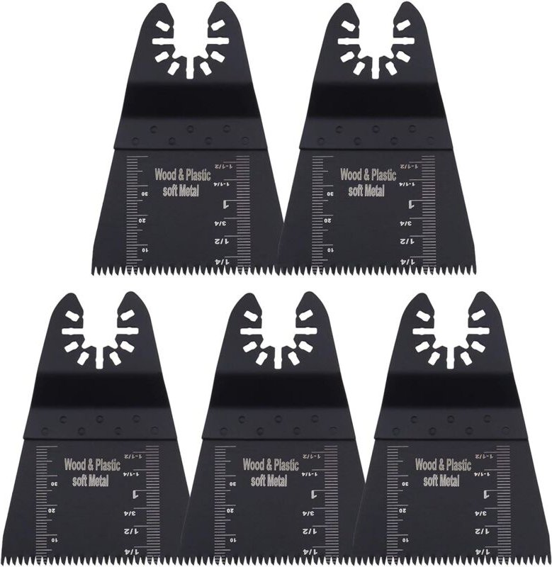 Aougo - Packung mit 5 oszillierenden Multitool-Sägeblättern 65 mm