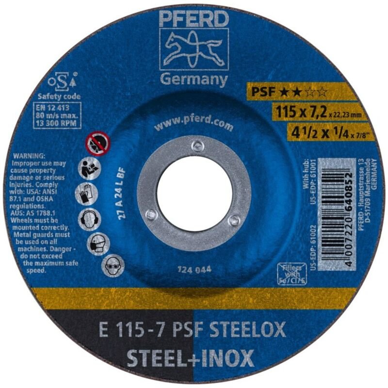 Pferd Schruppscheibe e 115-7 Psf Steelox