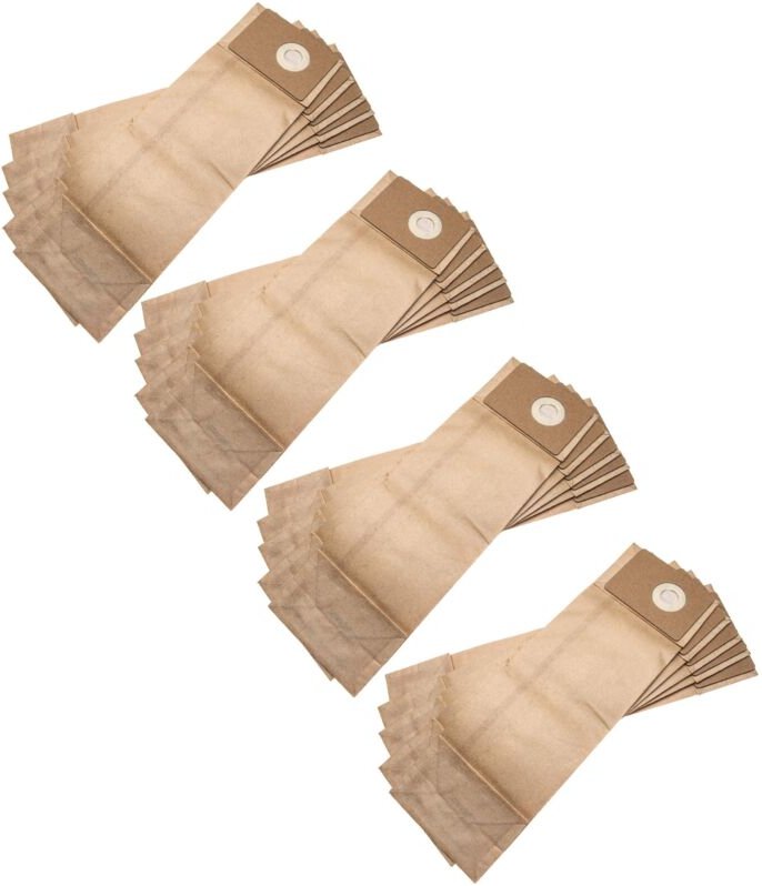 20x Staubsaugerbeutel kompatibel mit Clarke CarpetMaster 112, 115, 212, 215, 218 Staubsauger - Papier, 40,9cm x 12,9cm, ...