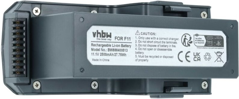 Akku kompatibel mit sjrc F11 gps Drohne Multicopter Quadrocopter (2500mAh, 11,1V, Li-Polymer, Schwarz) - Vhbw