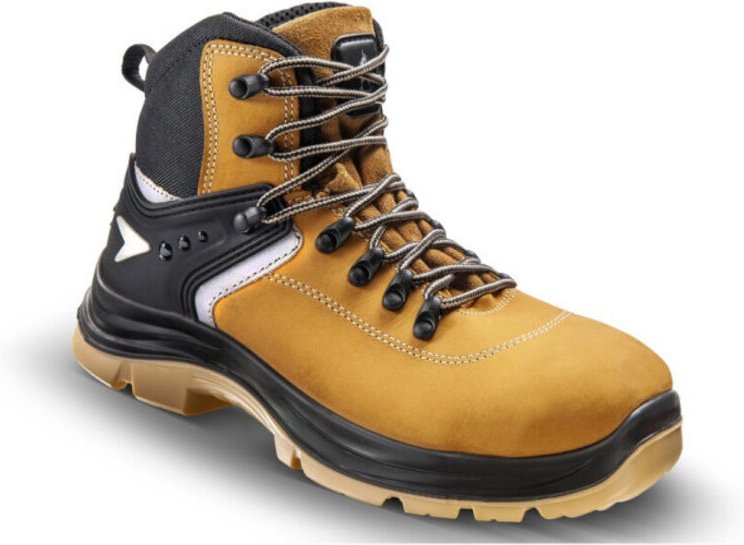 Hochsichere Arbeitsschuhe MAKAN S3L SR Camel/Schwarz 46