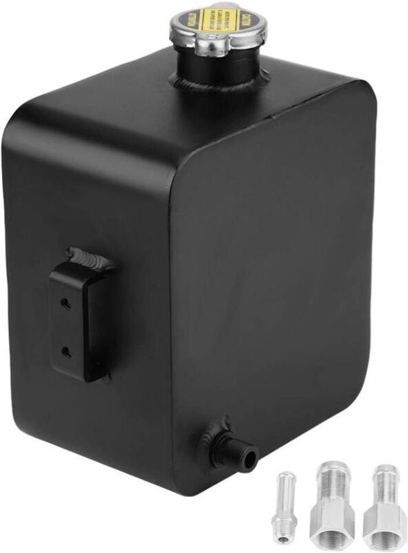 Aiperq - Kühlmittelbehälterdeckel, Universal-Kühlmittelausgleichsbehälter aus Aluminium, 2,5 l
