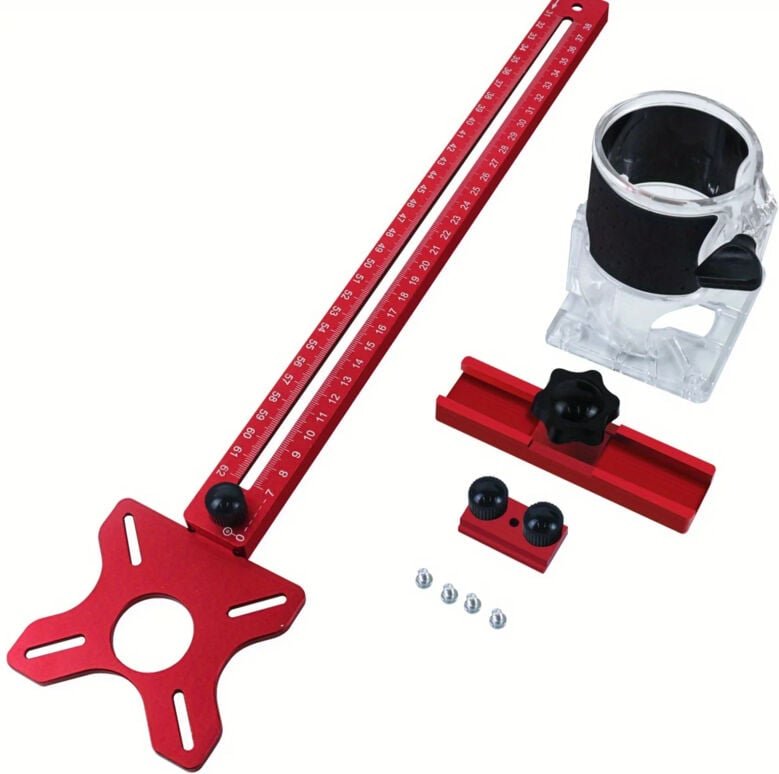 4-in-1-Fräsnuthalterung für Oberfräsen, Vorrichtung für Schrankbeschläge, Vorrichtung für Kreisschneidvorrichtung für Ob...