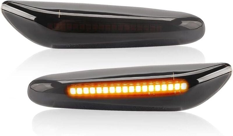 LED-Seitenmarkierungsblinker, dynamisch, sequentiell, bernsteinfarben, 12 V, 18 LEDs, 3528 SMD, CANBUS, ausfallsicher, p...