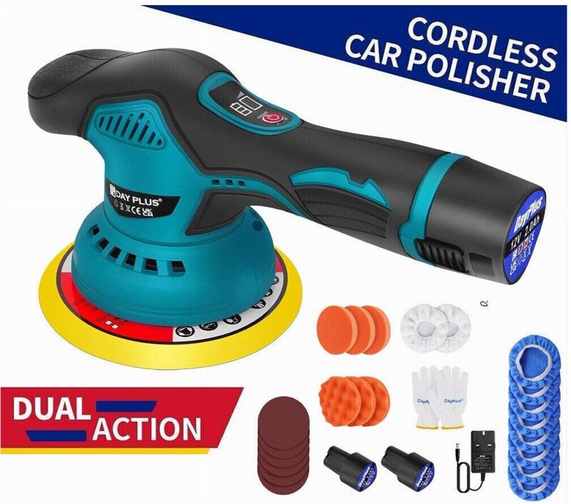 Trade Shop Traesio - Trade Shop - rotorbital lucidatrice 2 batteria 12 v 2000 mah 8 levigatrische gesundheit -