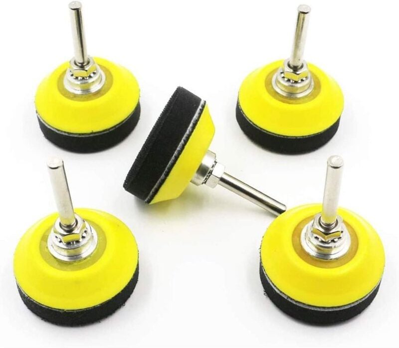 Polier-Schleifpad, 5-teiliges Bohrpad mit Klettverschluss, Knochen-Klettpad 50 mm, mit 1/4-Zoll-Schaft-Bohraufsatz und S...