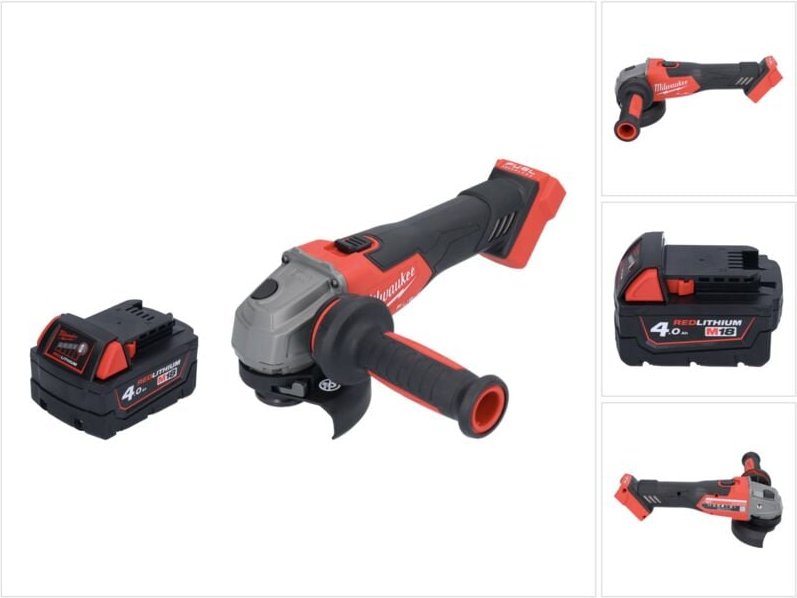 Milwaukee M18 FSAG115X-401 Akku Winkelschleifer 18 V 115 mm Brushless + 1x Akku 4,0 Ah - ohne Ladegerät