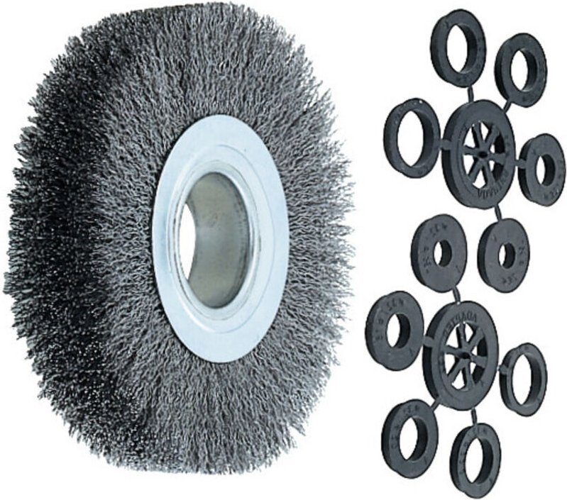 Lessmann ® - Lessmann Draht-Rundbürste Stahldraht 0,20 mm, Bürsten-⌀xBesatzbreite: 150X30 mm