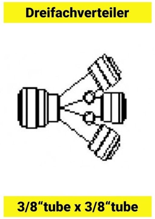 Dreifachverteiler für Schlauch 3/8"