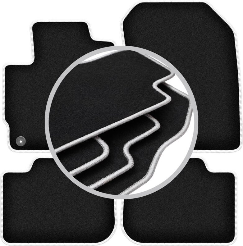 CARLUX-SILVER Autofußmatten für: Mitsubishi Colt VII Fließheck (2008-2012)