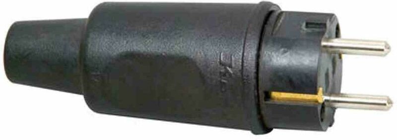 Vollgummistecker Schutzart ip 44 schwarz