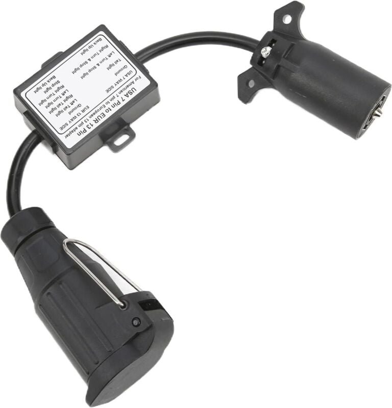 Anhängerstecker, Kfz-Stecker aus Aluminiumlegierung, 7-poliger Flachstecker für US-Fahrzeuge, 13-poliger europäischer Ru...