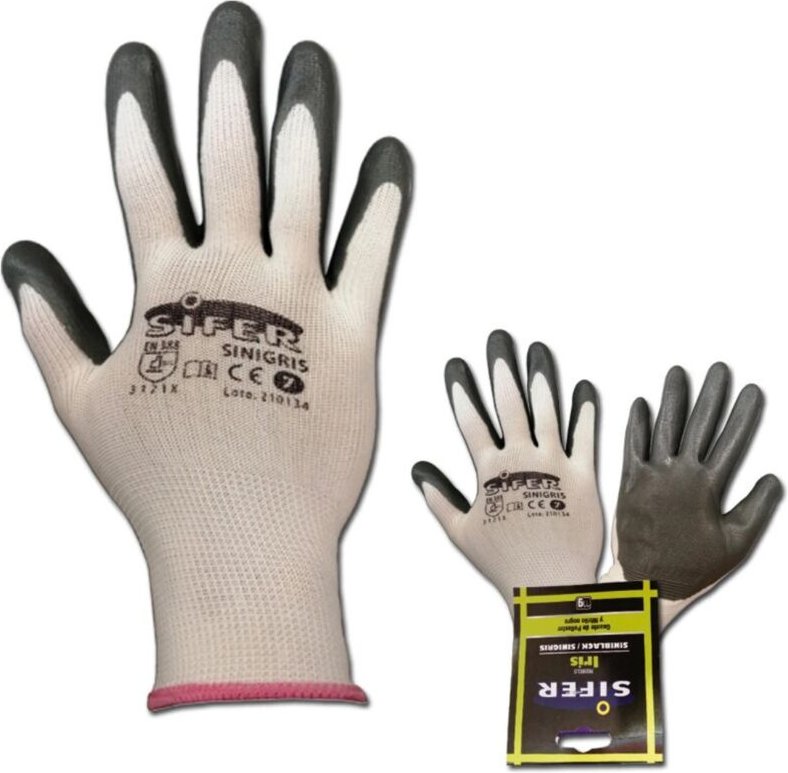 Sifer Nitril Grauer doppellagiger Nylonhandschuh T-XL10 Sinigrisiris